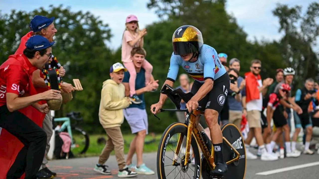 Evenepoel vince la cronometro ai Mondiali di ciclismo di Zurigo: Ganna secondo e Affini terzo