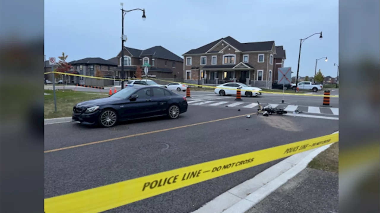 Young person on dirt bike seriously hurt in Brampton crash