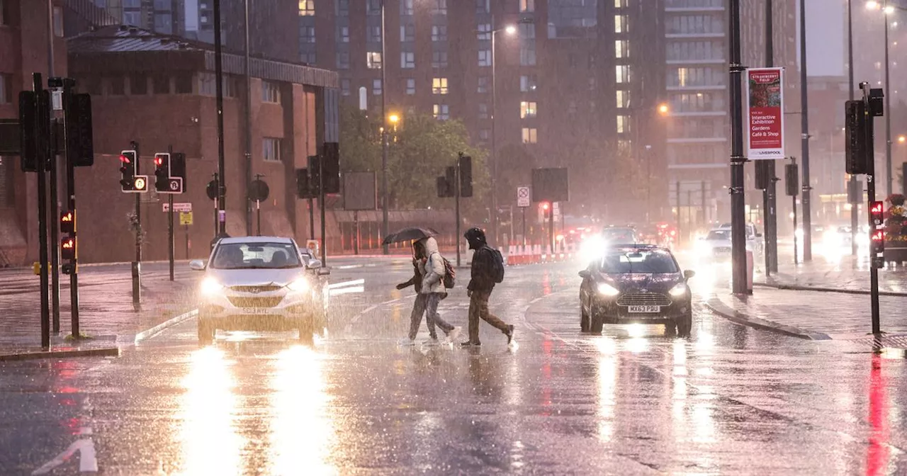 Met Office issues weather warning as heavy rain set to hit Merseyside