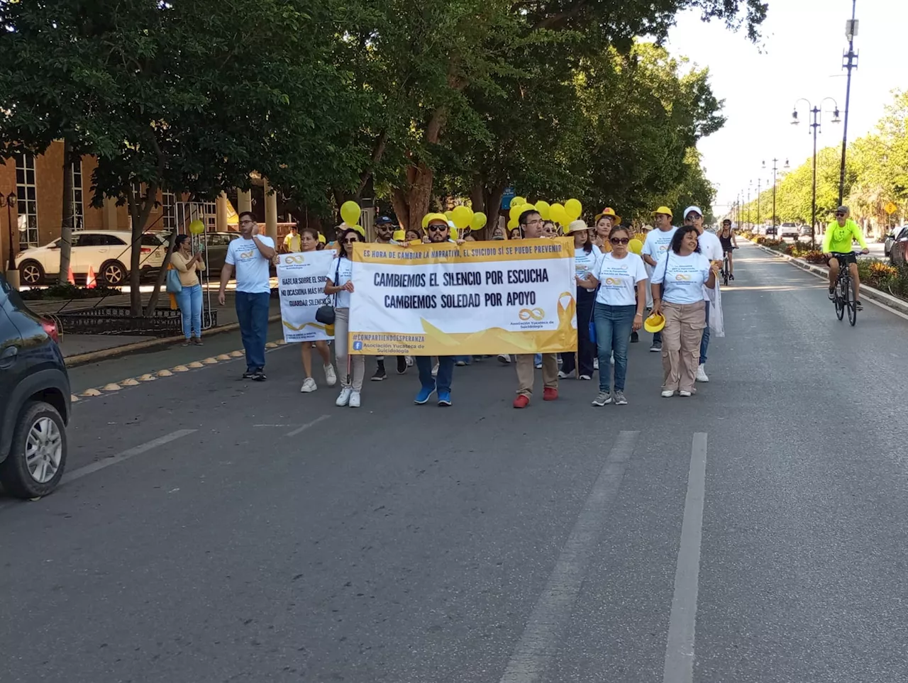 Colectivos marchan en Yucatán para exigir mayor atención a la prevención del suicidio