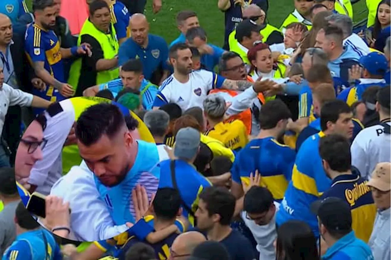 Video: polémica en el Boca vs. River; jugadores terminaron en pelea con hinchas