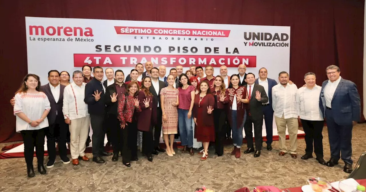 Claudia Sheinbaum y gobernadores participan en el Congreso Nacional de Morena