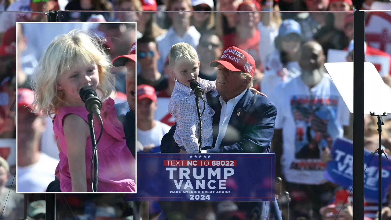 Trump Shares Heartwarming Moment With Grandchildren At NC Rally