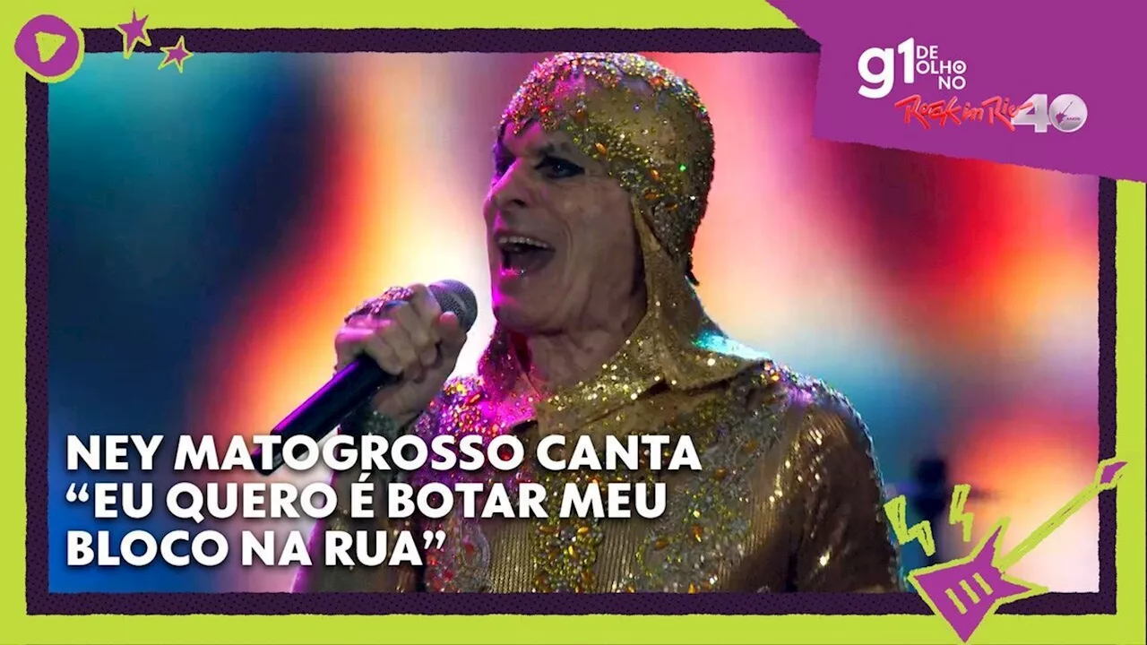 Ney Matogrosso faz show já conhecido para plateia dispersa no Rock in Rio 2024