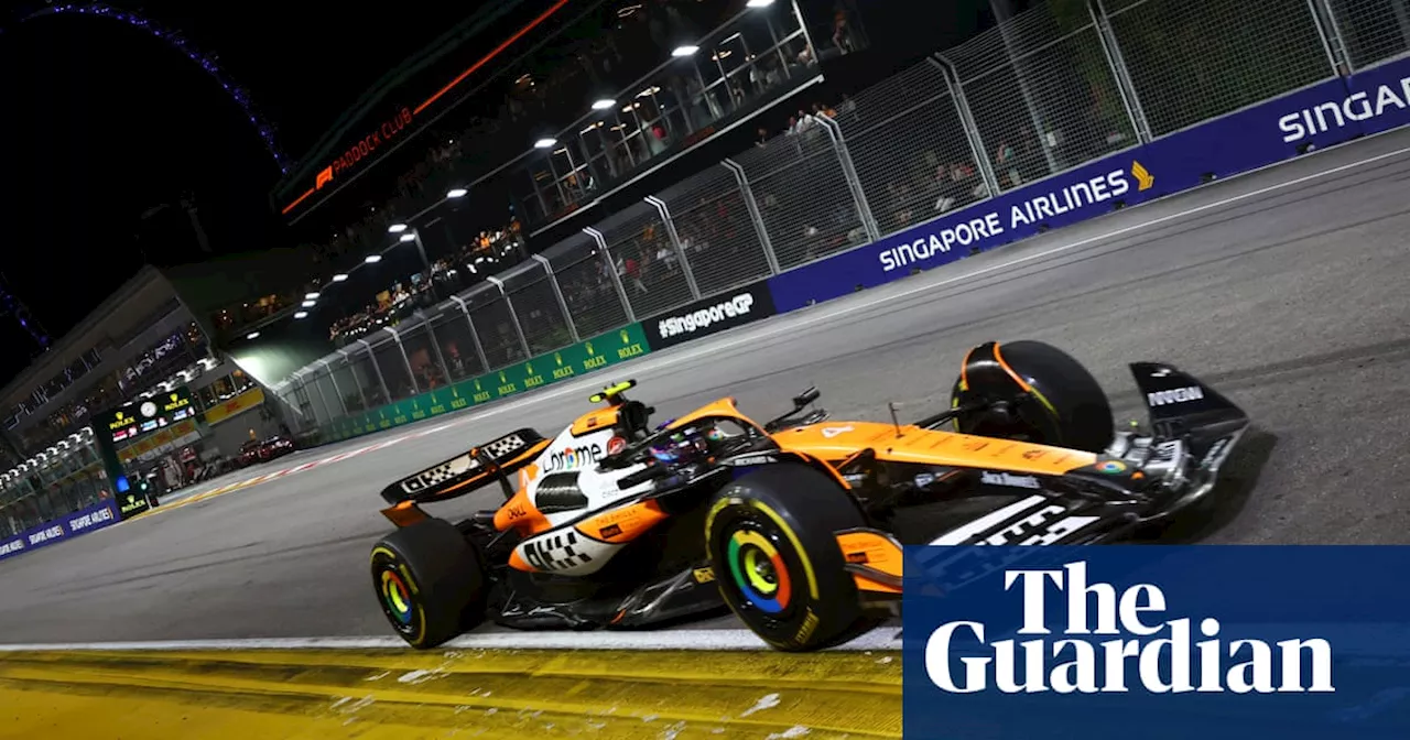 Lando Norris eases to Singapore F1 GP win despite twice hitting wall