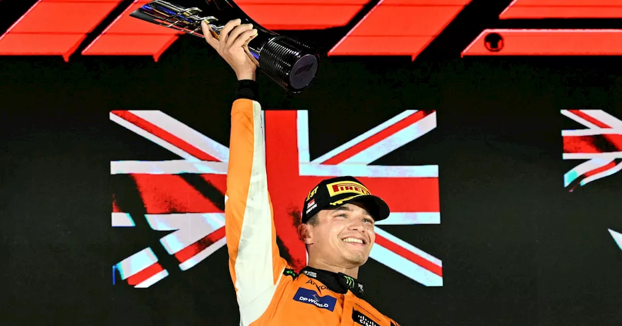 Lando Norris eases to Singapore Grand Prix win despite twice hitting wall