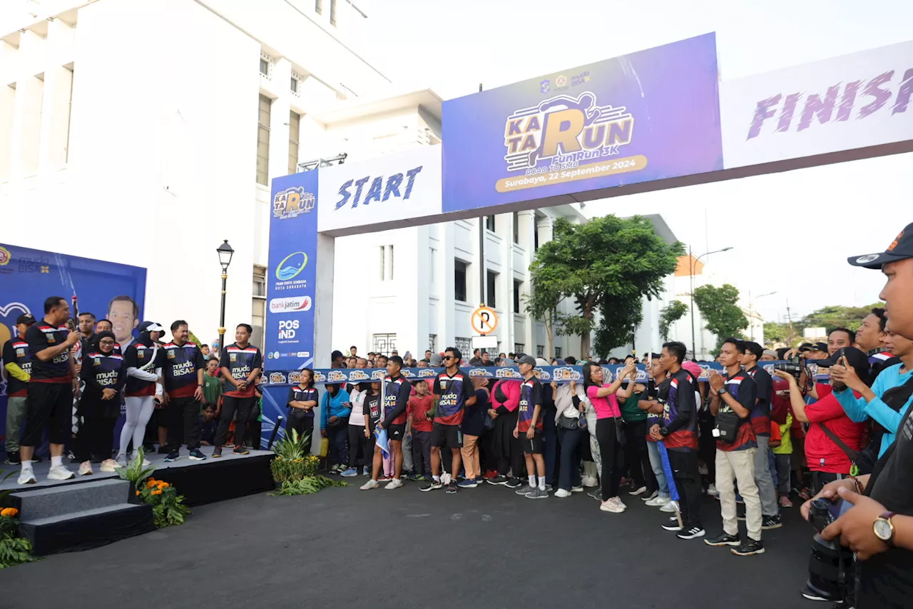 Karang Taruna Surabaya Gelar Fun Run, Ajak Masyarakat Jangan Golput di Pilkada 2024