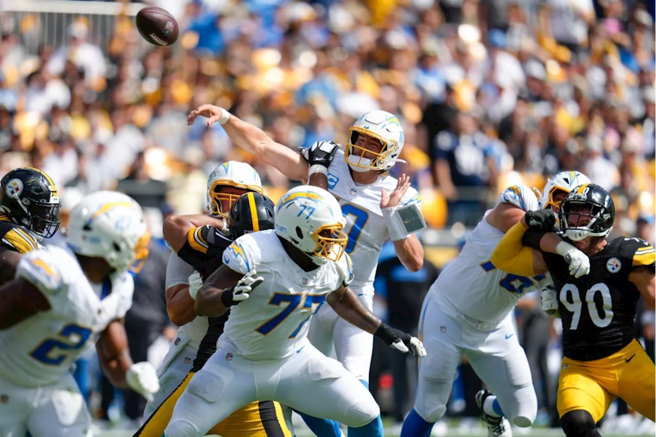 Chargers QB Justin Herbert sidelined by right ankle injury against the Steelers