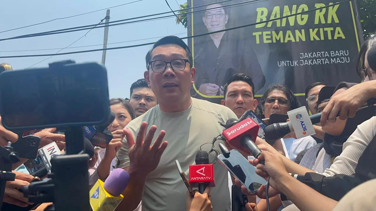 Kata Cagub Ridwan Kamil soal Nomor Urutnya di Pilkada Jakarta 2024