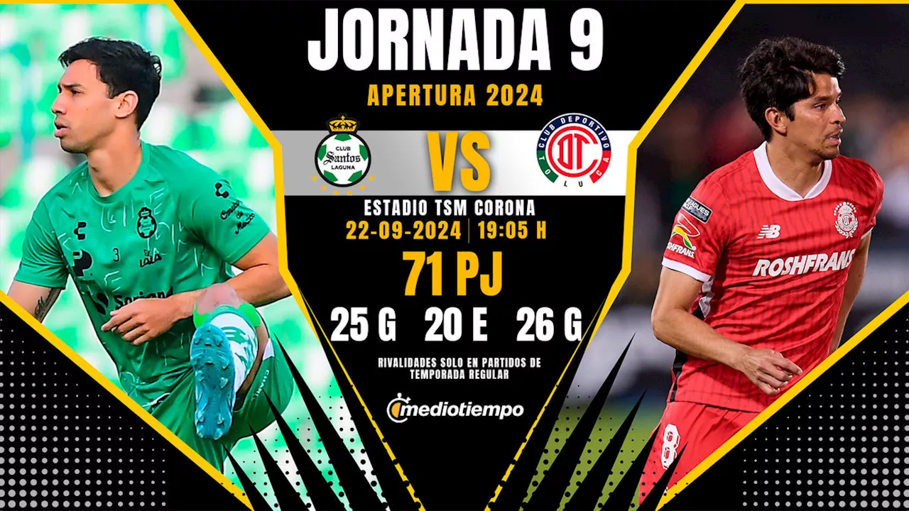 Liga MX: Dónde y a qué hora ver Santos vs Toluca EN VIVO hoy