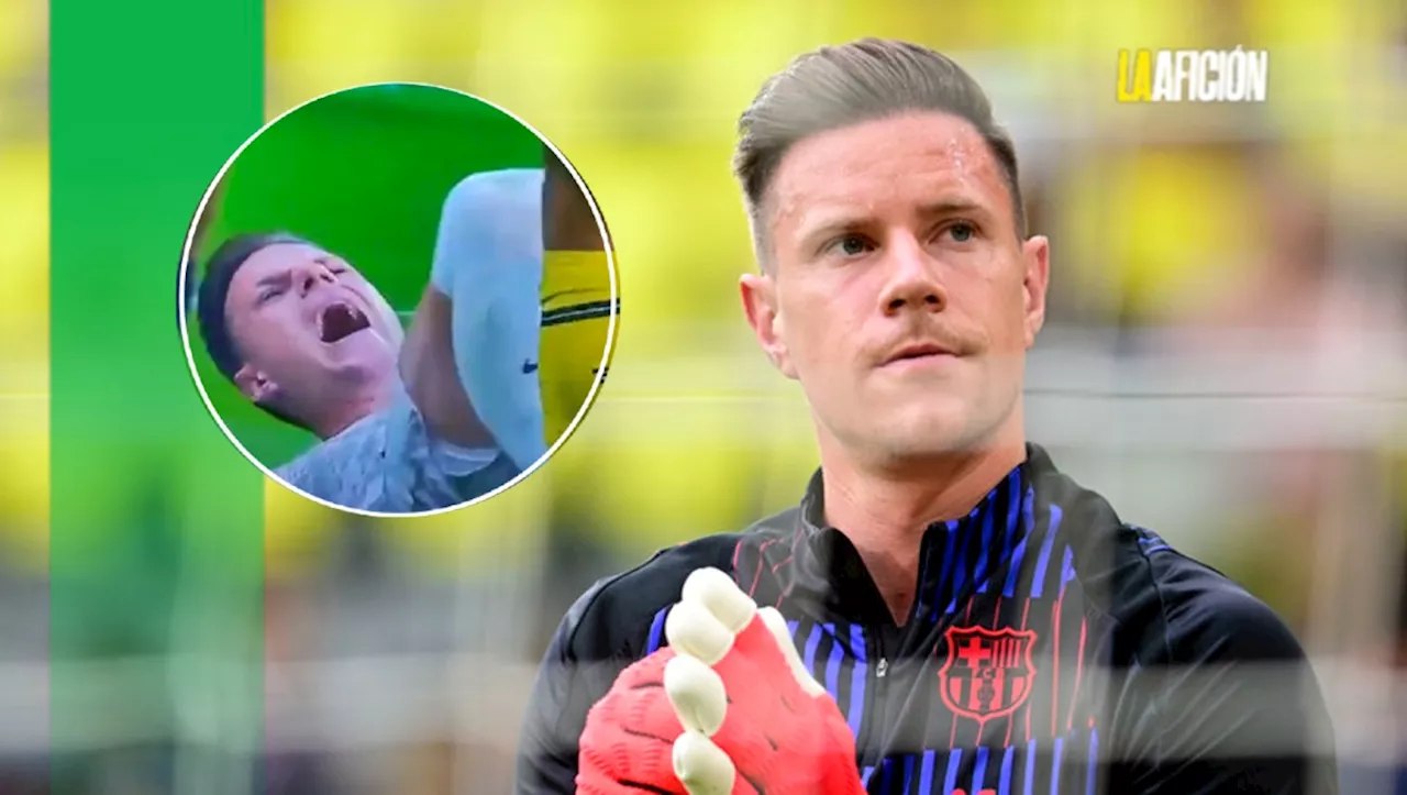 Ter Stegen sufre dramática lesión en la rodilla y sale en camilla del partido del Barcelona