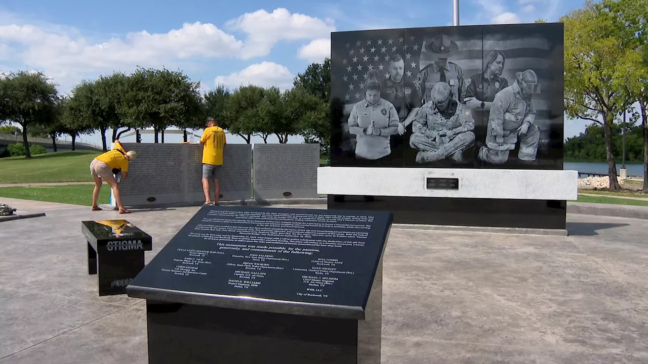 First of its kind monument honoring first responders who died by suicide unveiled in Rockwall