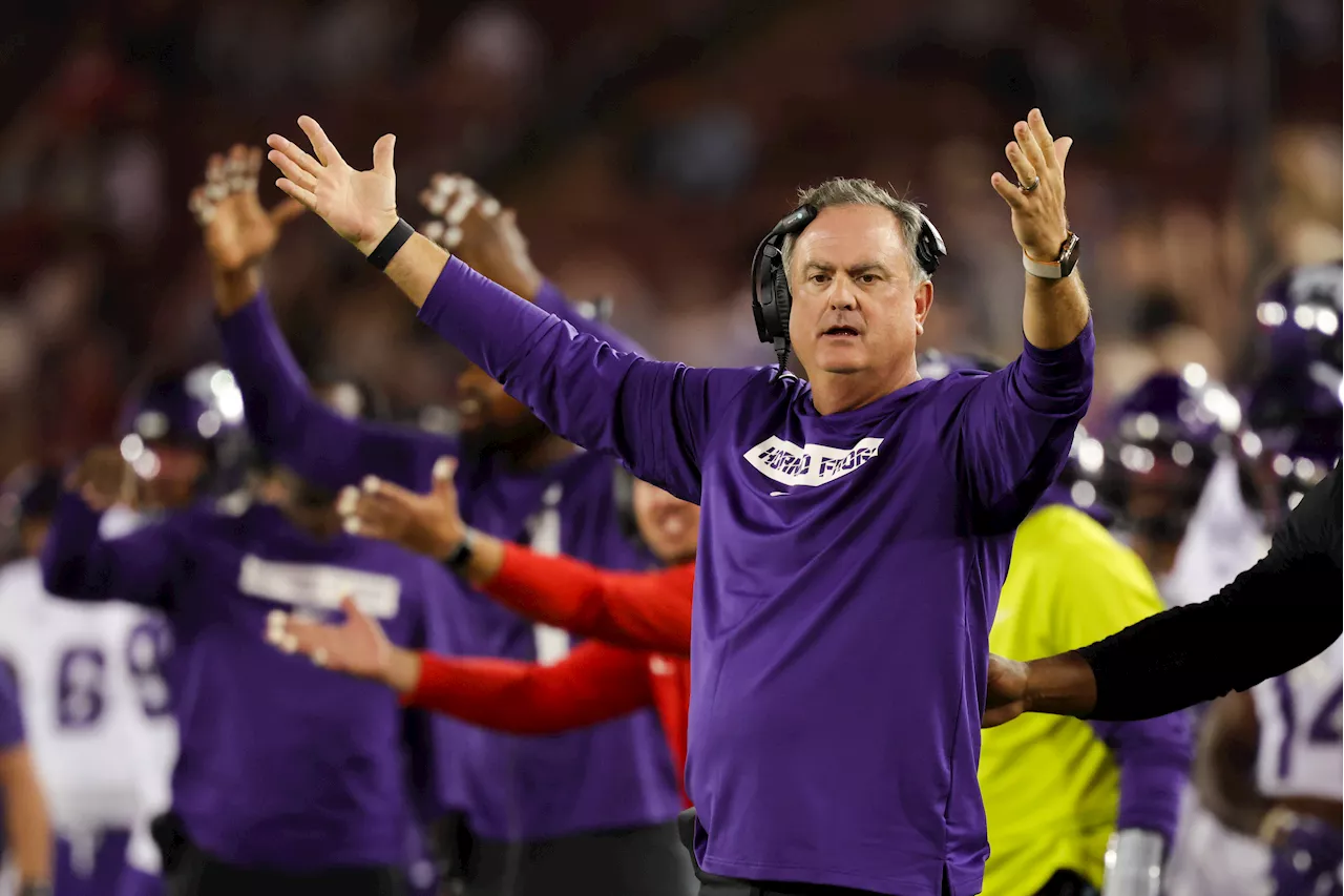 TCU coach Sonny Dykes ejected for unsportsmanlike conduct against SMU