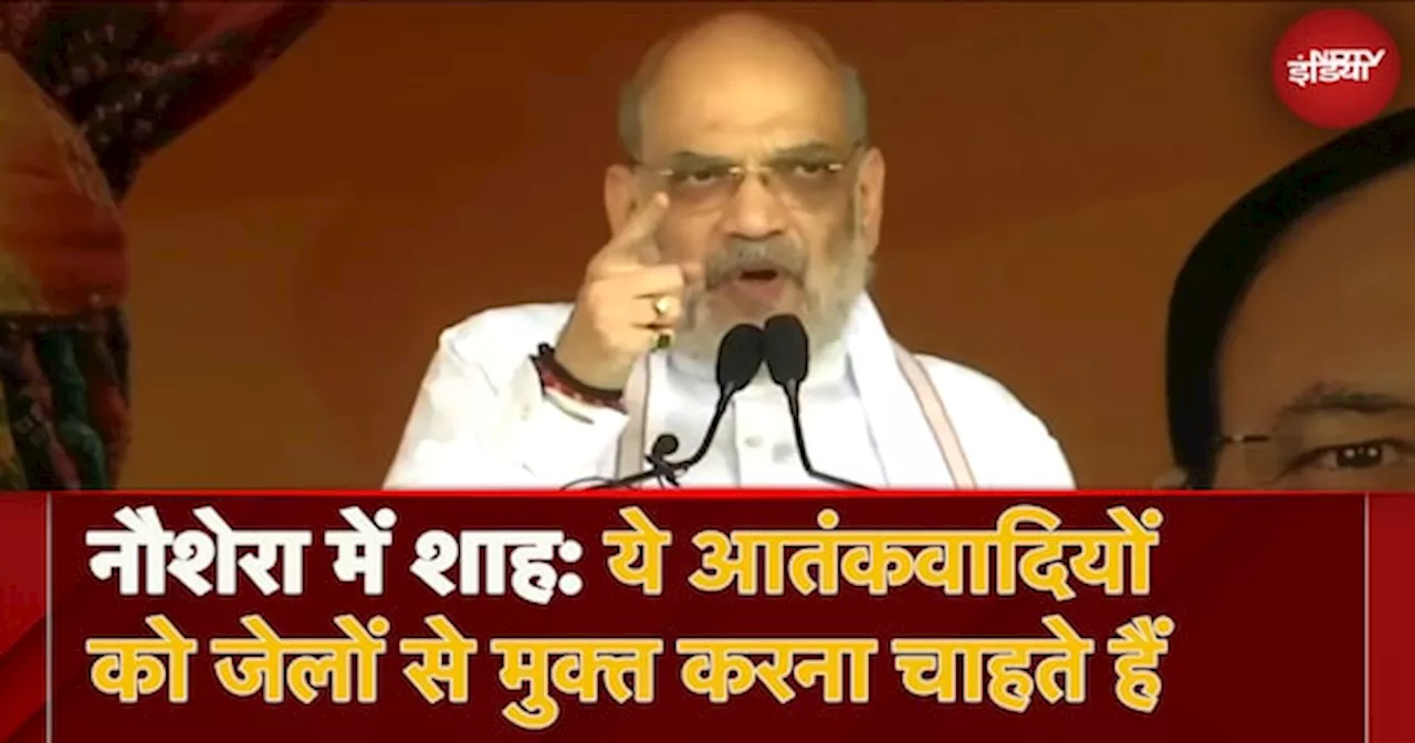 Amit Shah Jammu Kashmir: Naushera में अमित शाह: कांग्रेस ने जम्मू-कश्मीर का अधिकार छीना...'