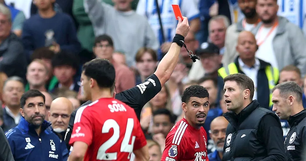 Gibbs-White Sent Off As Forest Draw With Brighton