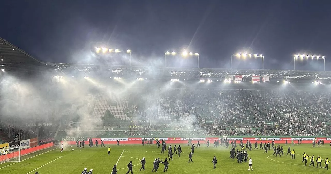 Fan-Ausschreitungen bei Wiener Stadtderby