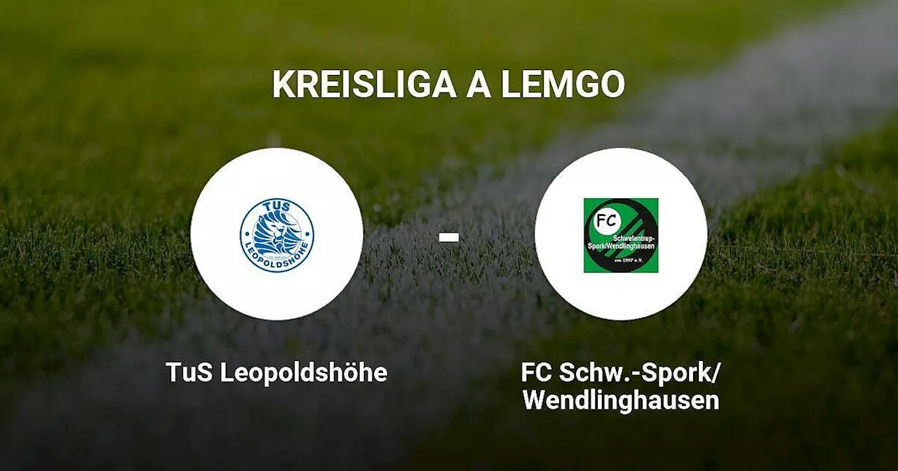 TuS Leopoldshöhe behauptet sich mit knappem Sieg gegen FC Schw.-Spork/Wendlinghausen