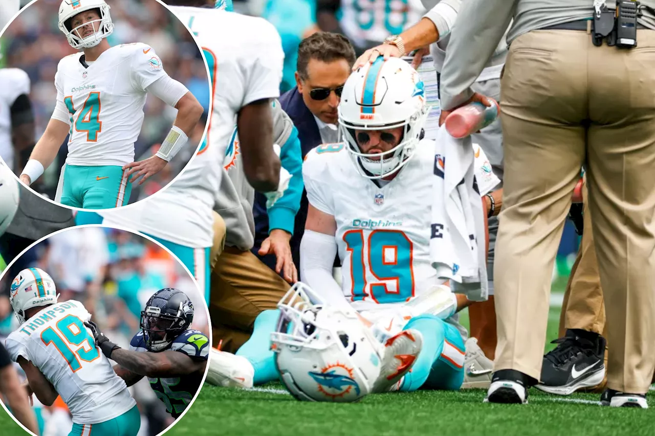 Dolphins' Quarterback Woes Continue With Skylar Thompson Injury