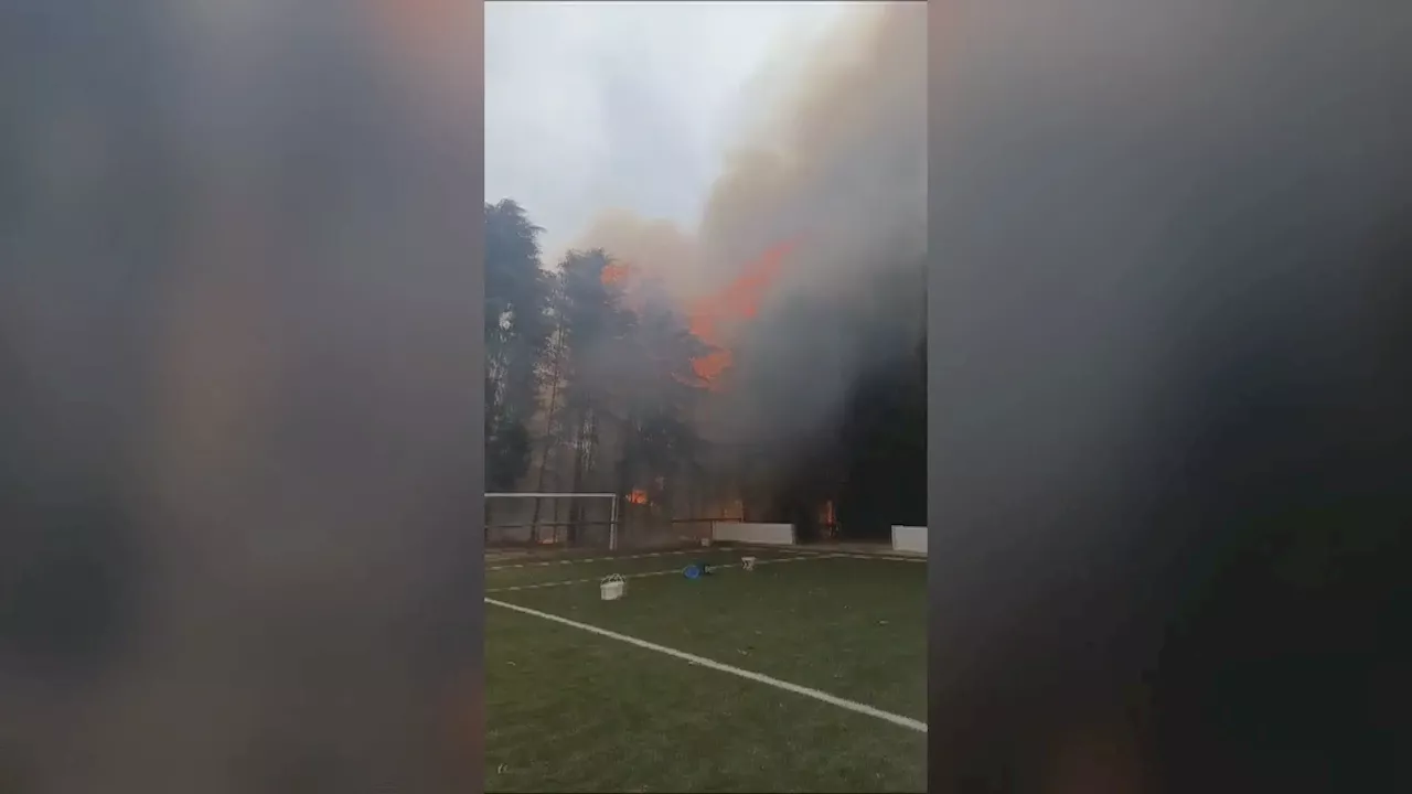 Fogo em Sever do Vouga atingiu estádio de clube onde treinam mais de 100 atletas