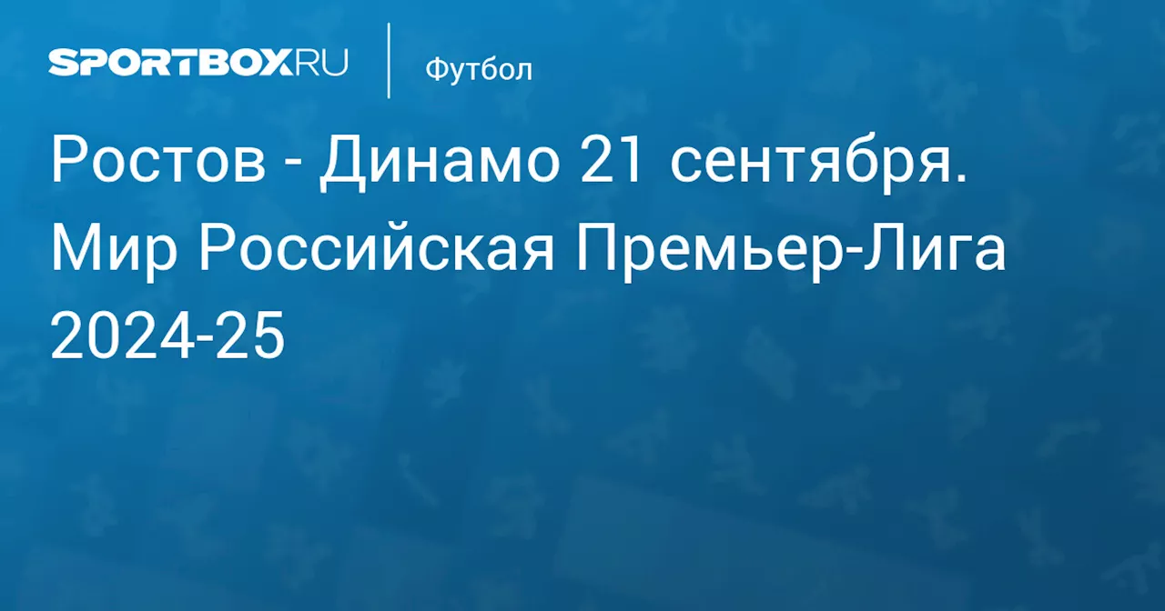 Динамо Мх 22 сентября. Мир Российская Премьер-Лига 2024-25. Протокол матча