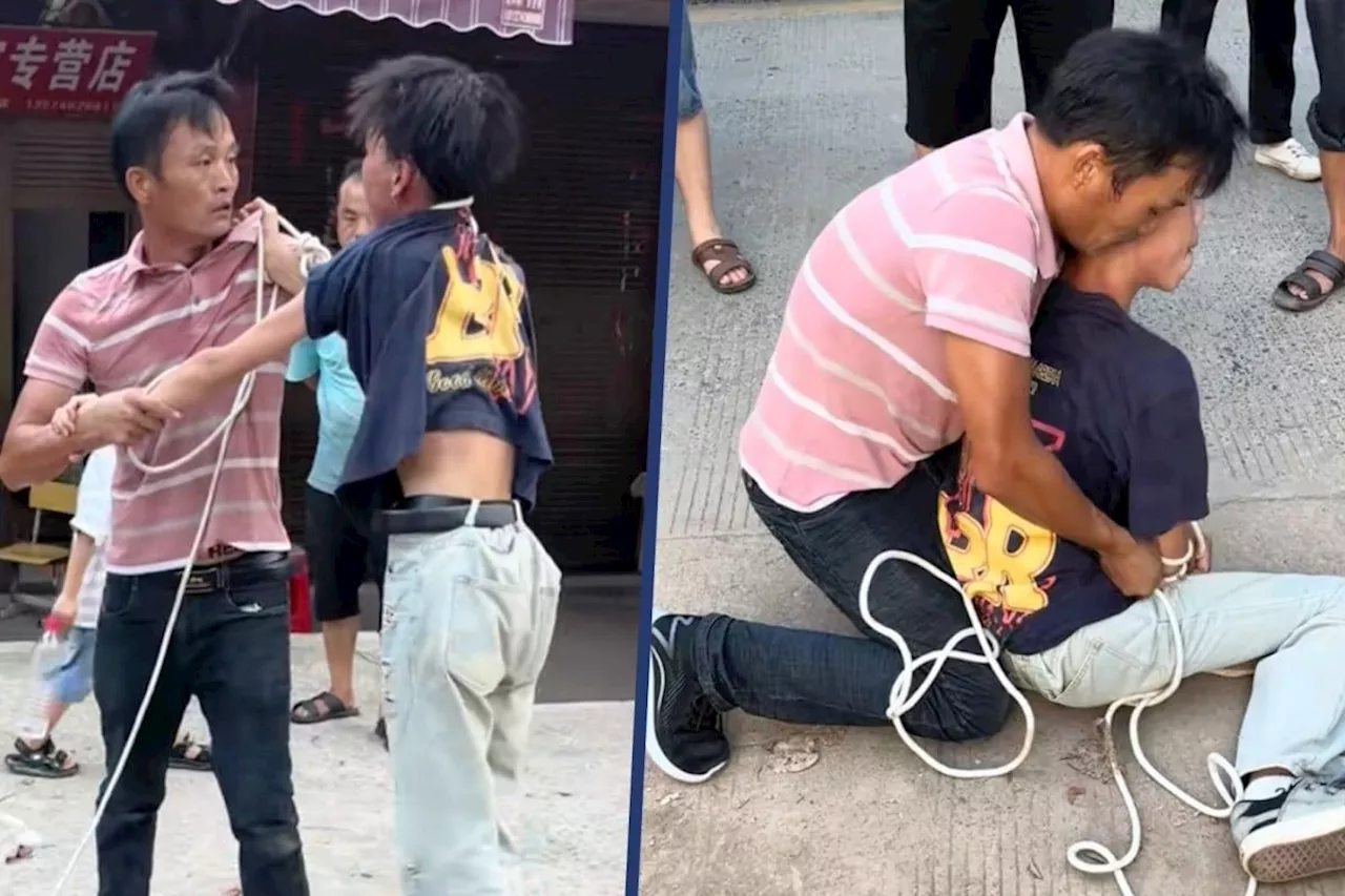 Father Publicly Ties Son With Rope Over Failing Grades in China