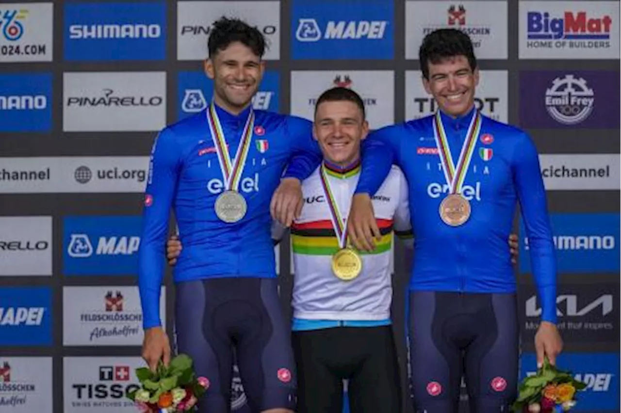 Mondiali Ciclismo, nella crono domina Evenepoel: argento e bronzo per l'Italia