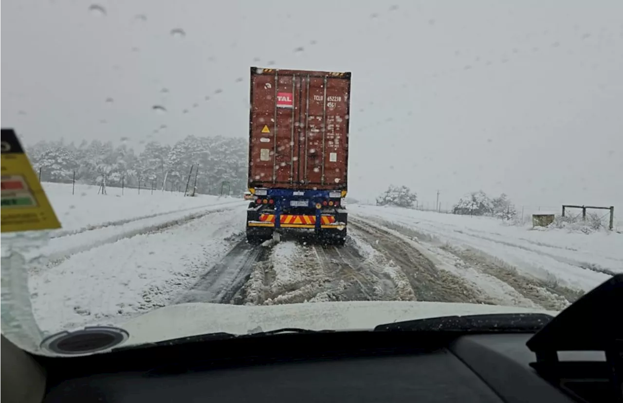 ONE woman dies from hypothermia as snowfall causes havoc on SA roads