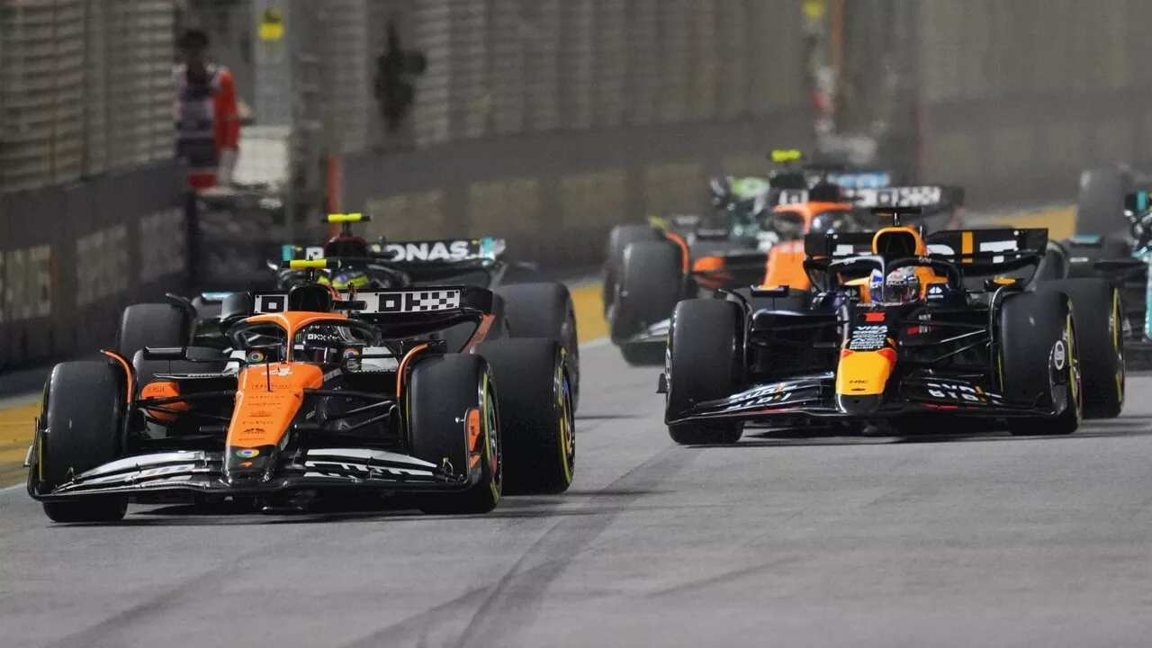 Lando Norris domina il Gp di Singapore, Verstappen 2°: rimpianto Ferrari, Leclerc rimonta e chiude 5°