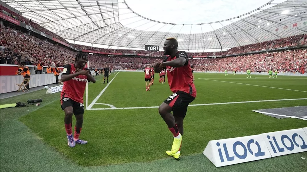 Bayer Leverkusen completes comeback win in stoppage time as Boniface sinks Wolfsburg