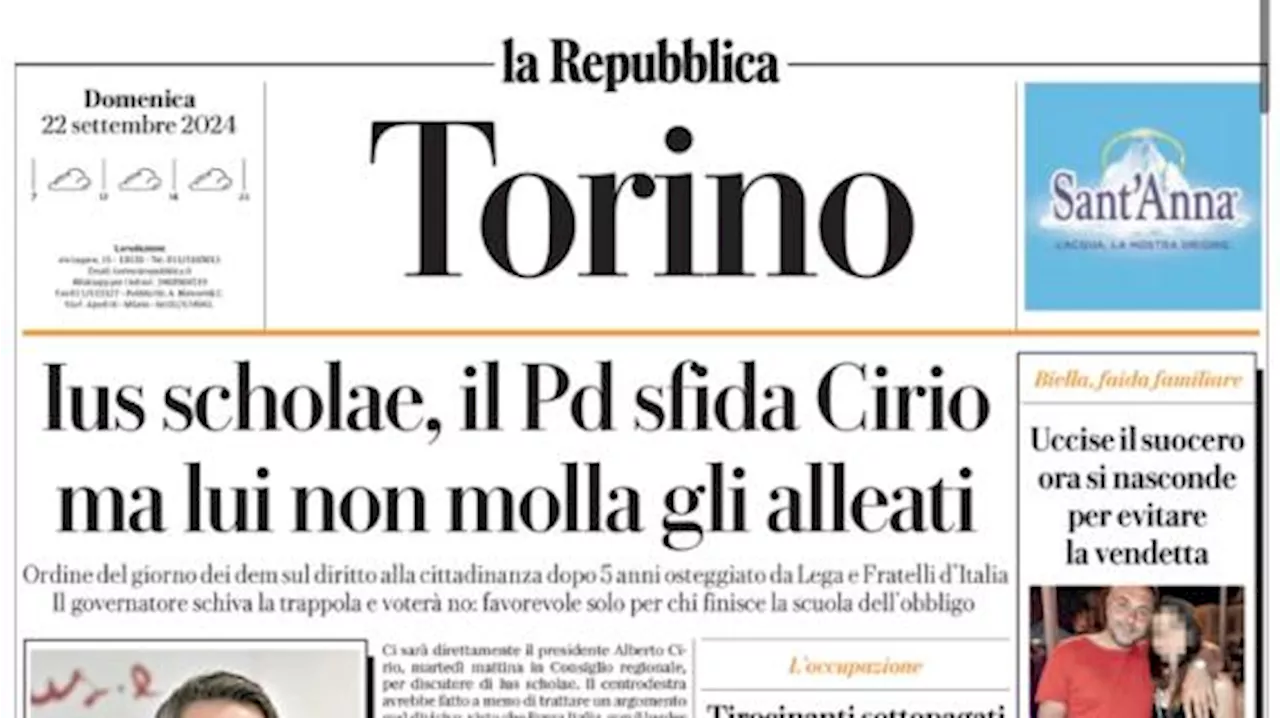 La Repubblica-Torino: 'Conte tiene ferma la Juventus, per Motta un altro pari senza gol'