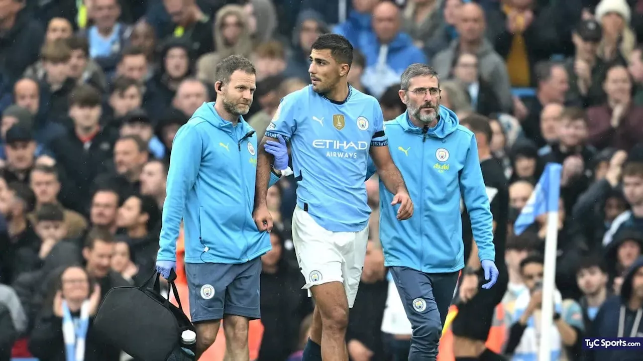 Lo sufre el Manchester City: Rodri se lesionó en medio del revuelo por la posible huelga de futbolistas