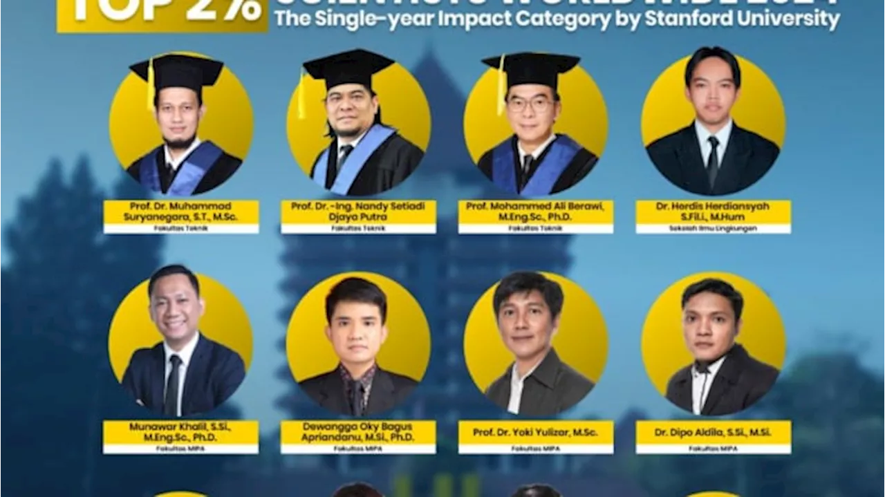 13 Peneliti UI Masuk Top 2% Scientist Worlwide 2024