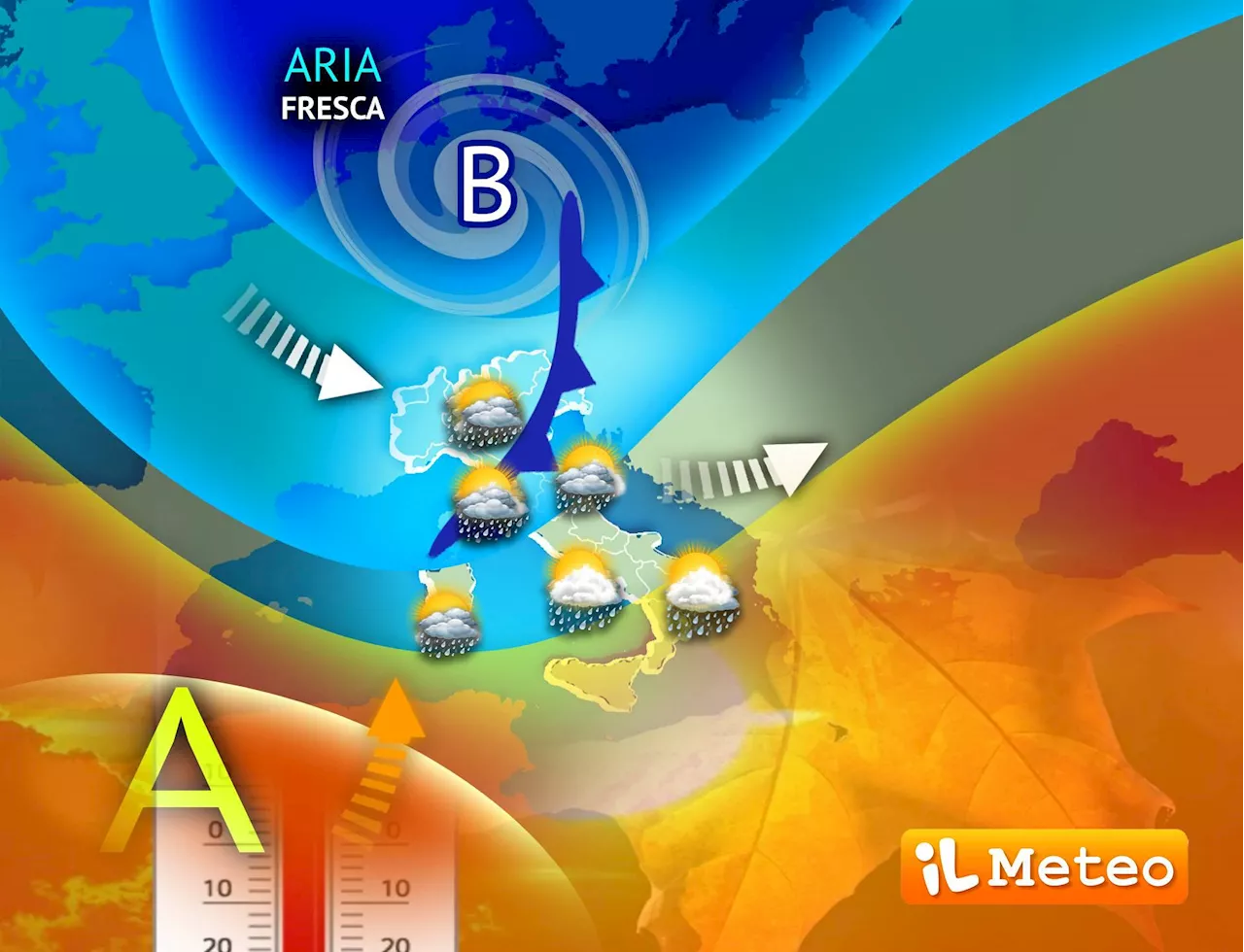 Meteo Italia, Italia divisa in due tra perturbazioni e anticiclone africano: previsioni oggi e domani