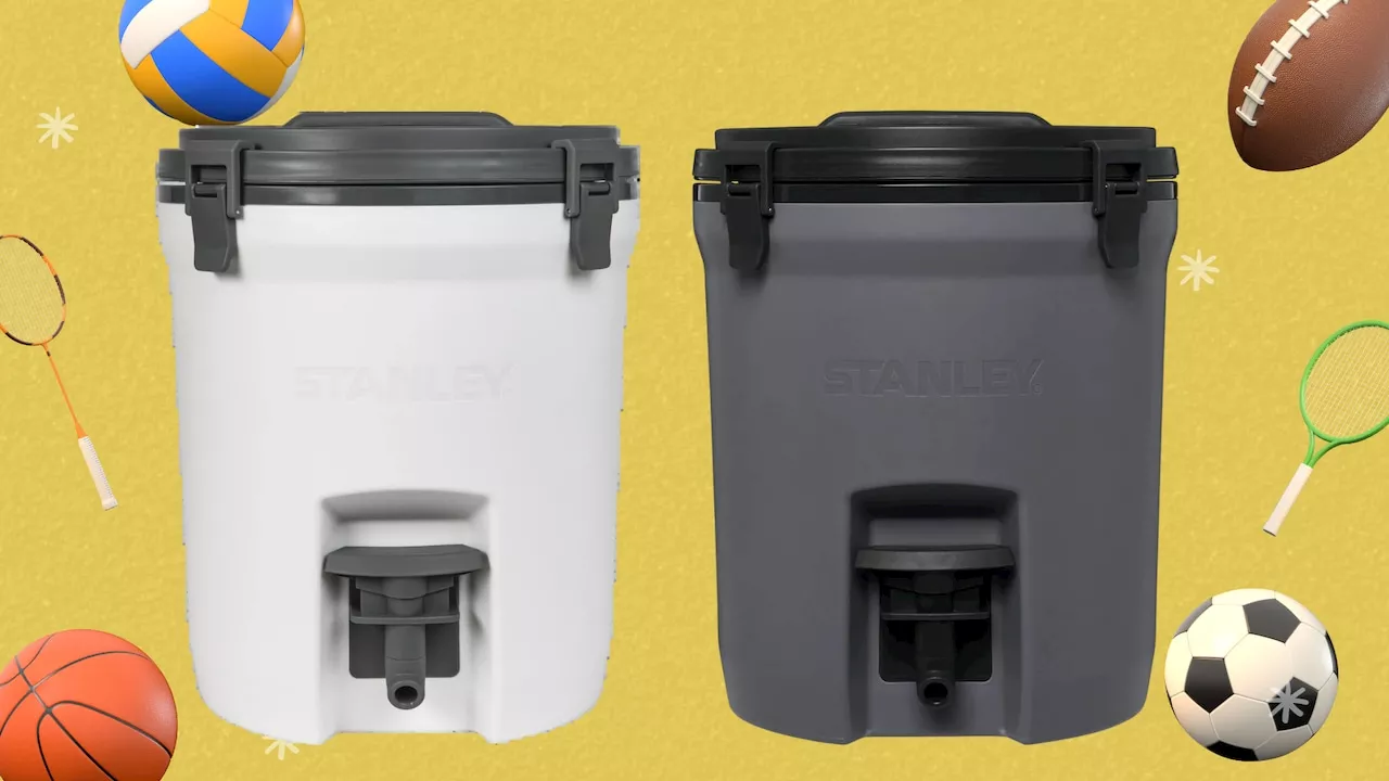 Stanley has a 2 gallon water jug for $55 that’s perfect for the sidelines