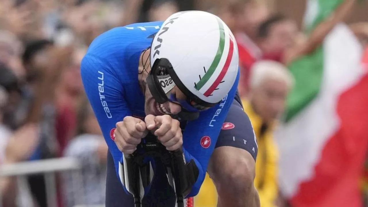 Come Ganna ha sfiorato la rimonta su Evenepoel nella cronometro dei Mondiali di ciclismo