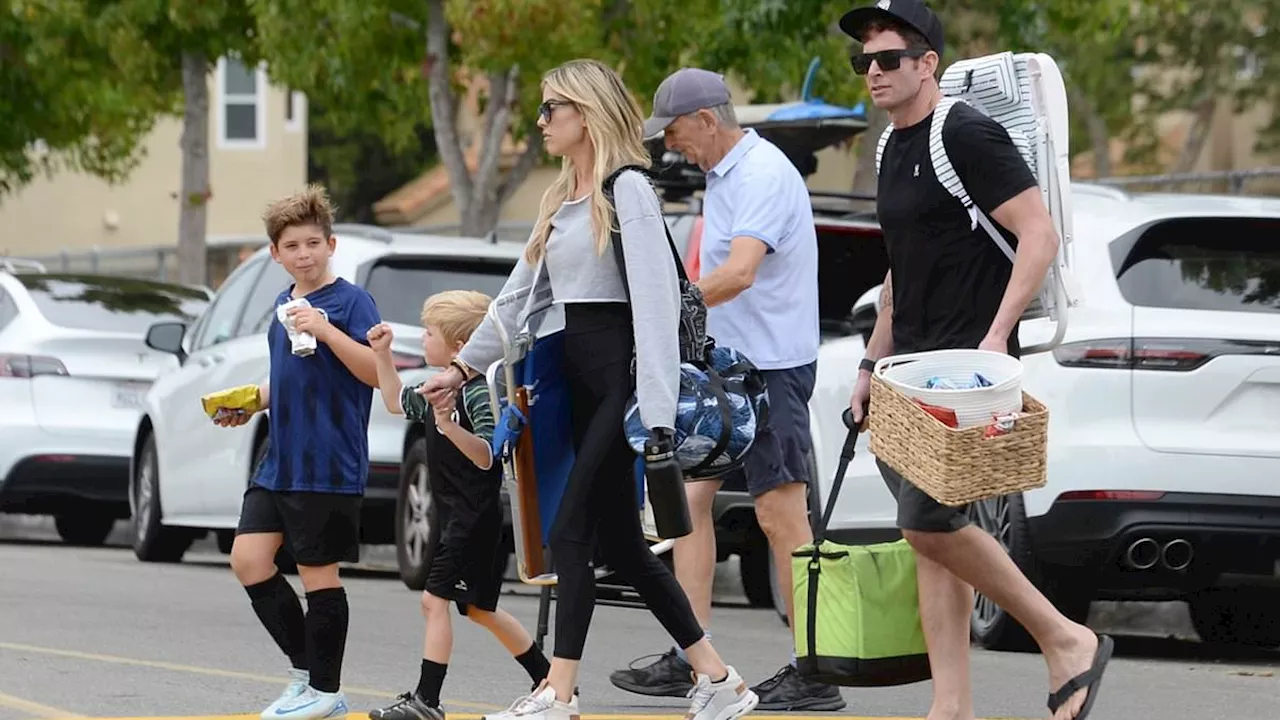 Christina Hall and Tarek El Moussa reunite for son Brayden's soccer game