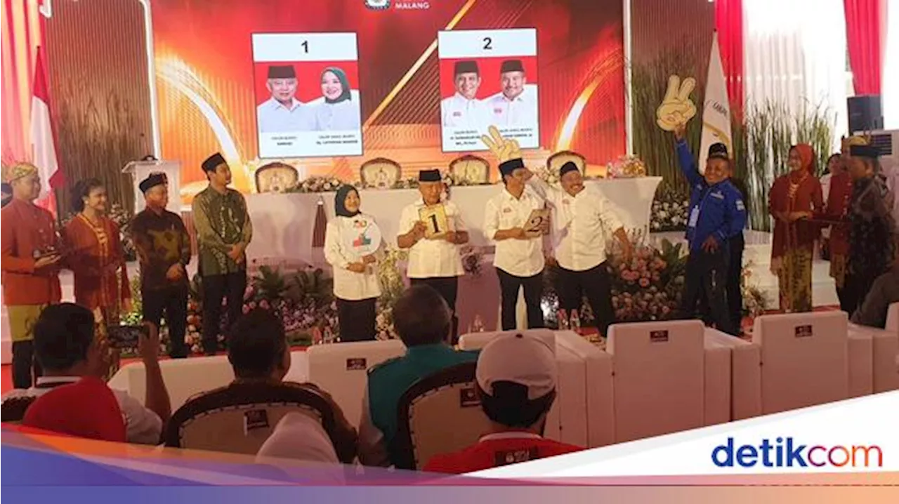 Pengundian Tuntas, Catat Nomor Urut Paslon di Pilbup Malang 2024