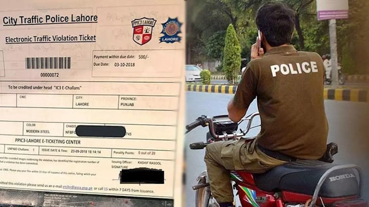 Motorcyclists without helmets being fined by AI system in Lahore