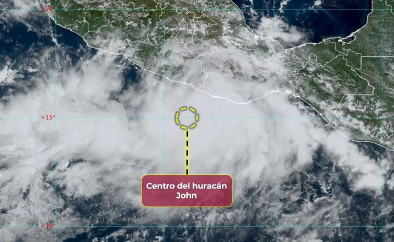 John se intensifica a huracán categoría 1, próximo a costas de Oaxaca y Guerrero