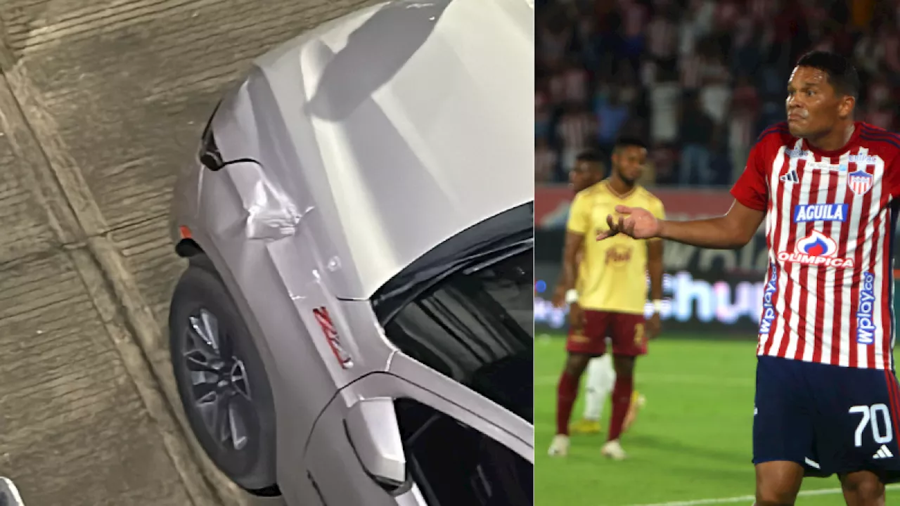 Carlos Bacca fue víctima de vándalos que lanzaron vallas y destruyeron parte de su camioneta luego de derrota del Junior de Barranquilla