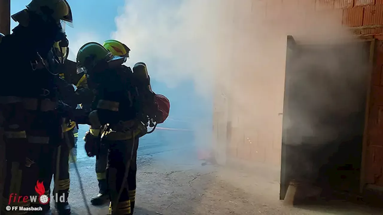 Oö: 140 Kräfte bei Bauernhofbrand-Übung in Maasbach / Eggerding