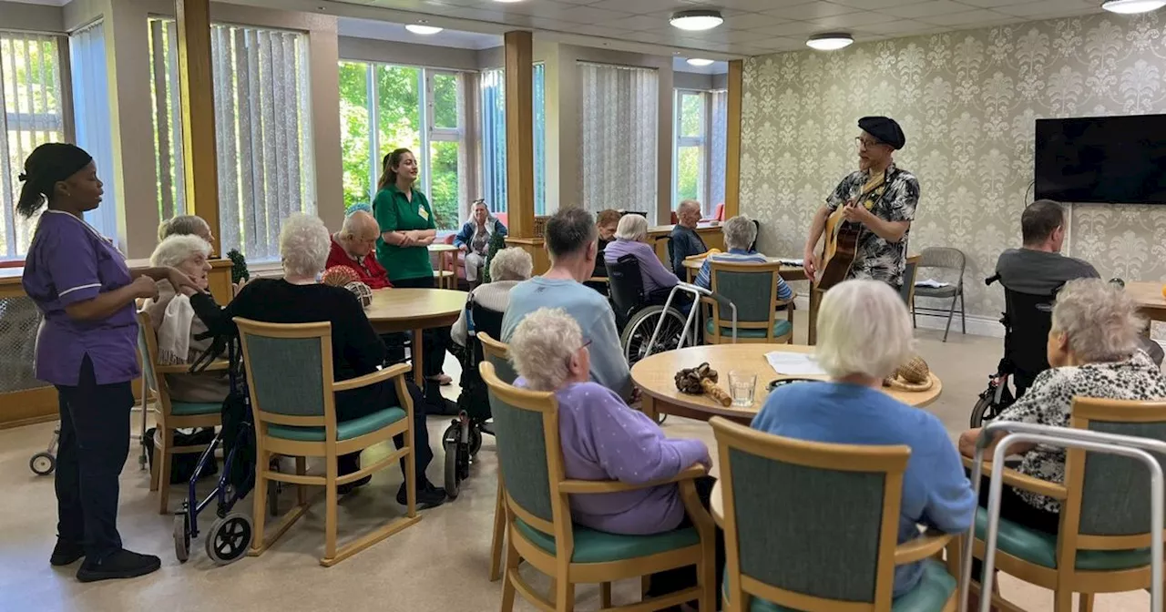 Glasgow care home worker who played at Glastonbury helps residents recall memories with music