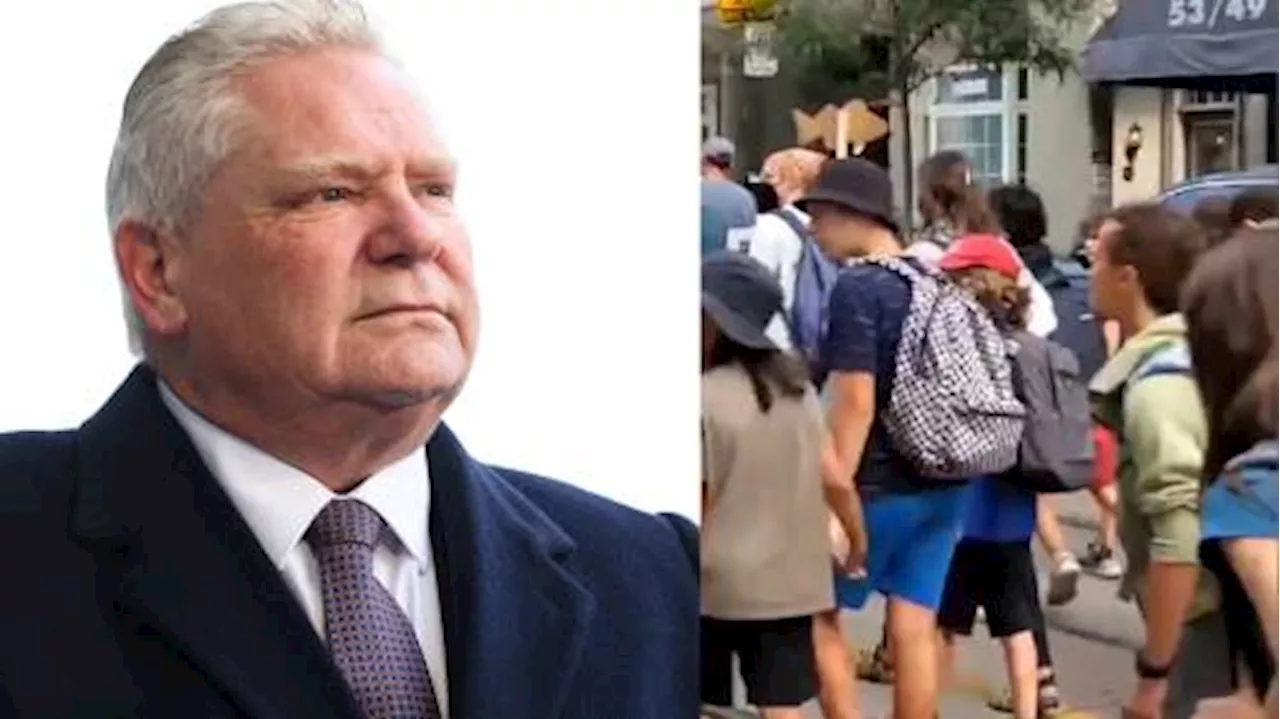 ‘Disgraceful’ school trip to Toronto protest needs to be investigated, Ontario Premier Ford says