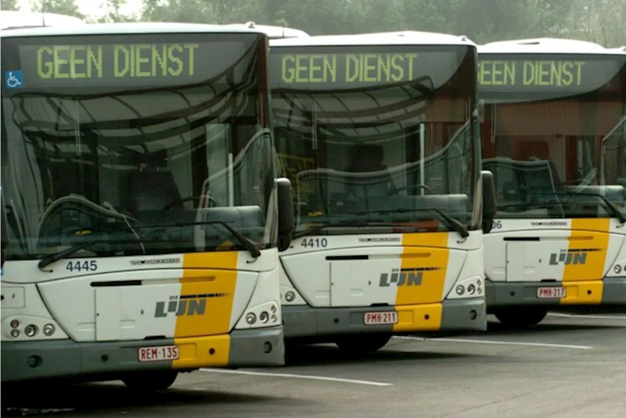 Meer dan de helft van de bussen en trams De Lijn rijdt vandaag niet uit