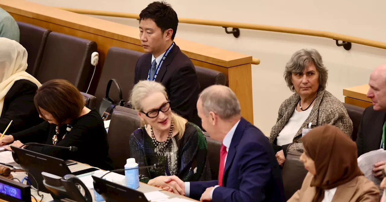 Meryl Streep joins Irish and other officials at UN women’s rights event