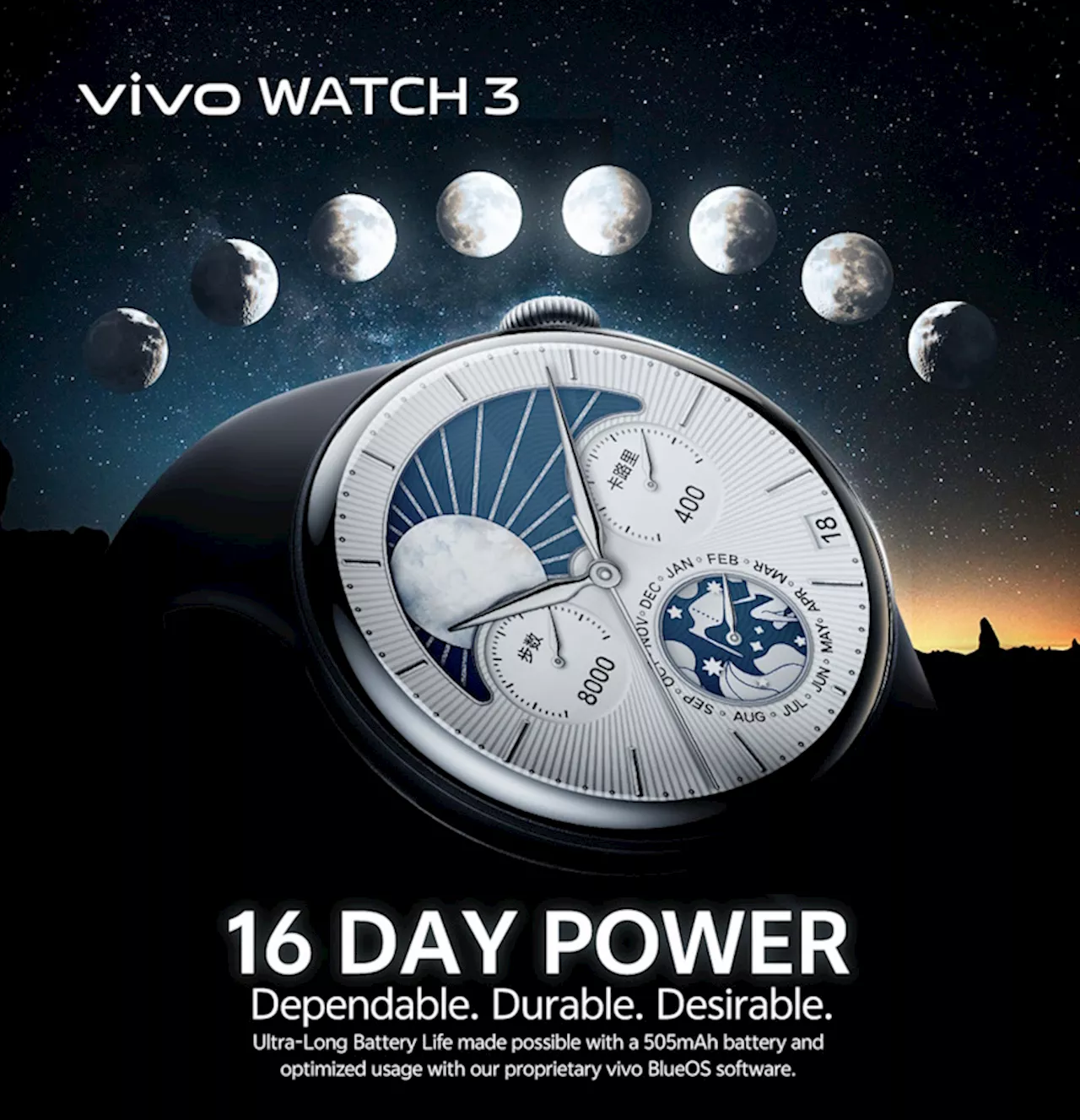 vivo launches Watch 3 with market-leading battery life