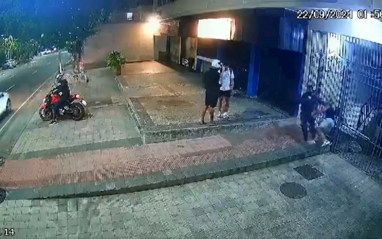 Vídeo: homens são agredidos durante assalto em Botafogo