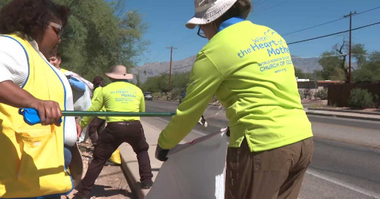 Team up to clean up: Volunteers clear trash and debris along Tucson Blvd.