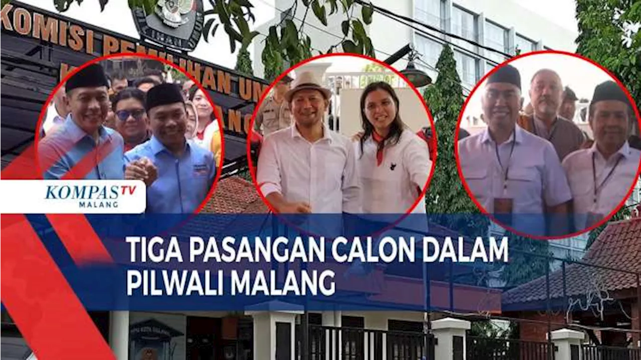 KPU Kota Malang Tetapkan Tiga Pasangan Calon Pilkada