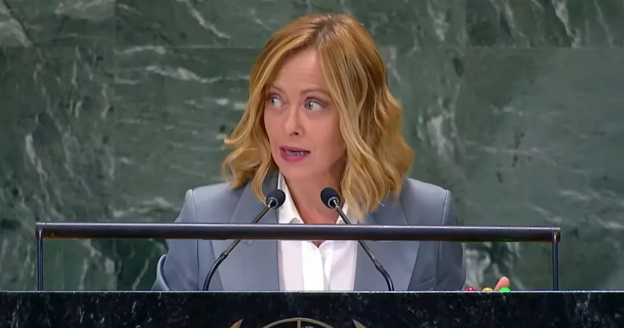 Giorgia Meloni all&#039;Onu: &#034;IA, scenari catastrofici per gli equilibri globali&#034;